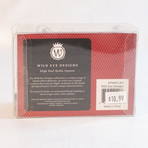 Wild Eye Designs Black Decorative High Heel Bottle Opener, New in Box - Picture 2 of 2